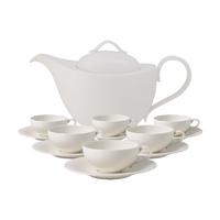 TEE-SET New Cottage Basic weiß 3-tlg. - Weiß, Keramik (0.001L) - Villeroy & Boch