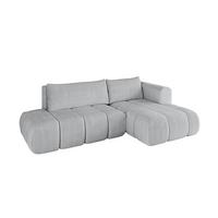 ECKSOFA Ottomane Rechts CLOUD-L 280x185x90 Grau Cord - Grau, Holzwerkstoff/Kunststoff (185/280cm) - ALTDECOR
