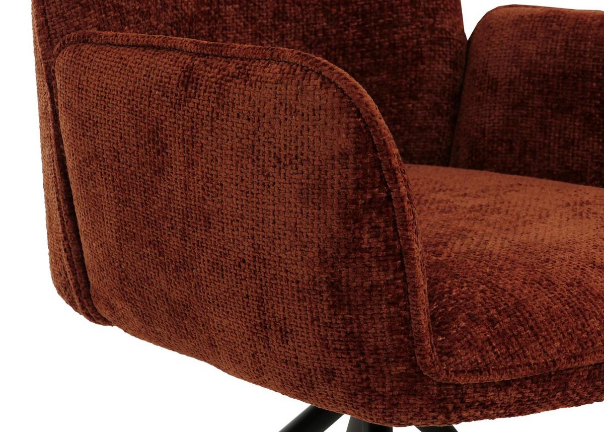 ESSZIMMERSTUHL Rot, Schwarz - Rostfarben/Rot, Textil (60/86/60cm) - MCW