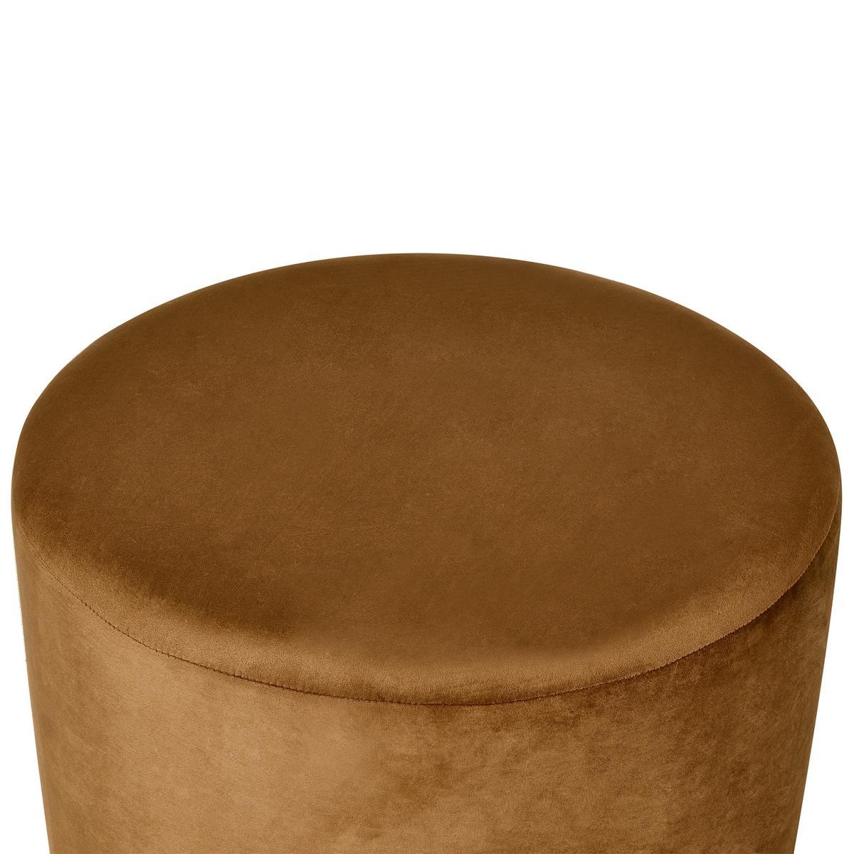 POUF Samtstoff Goldbraun Millen - Goldfarben, Textil (61/36/61cm) - Beliani
