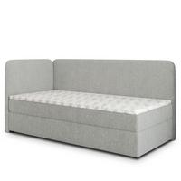 BOXBETT GINA 80x200 cm mit Matratze und Topper, H2+H3 - Hellgrau - Hellgrau, Holz (80/200cm) - MASSENO