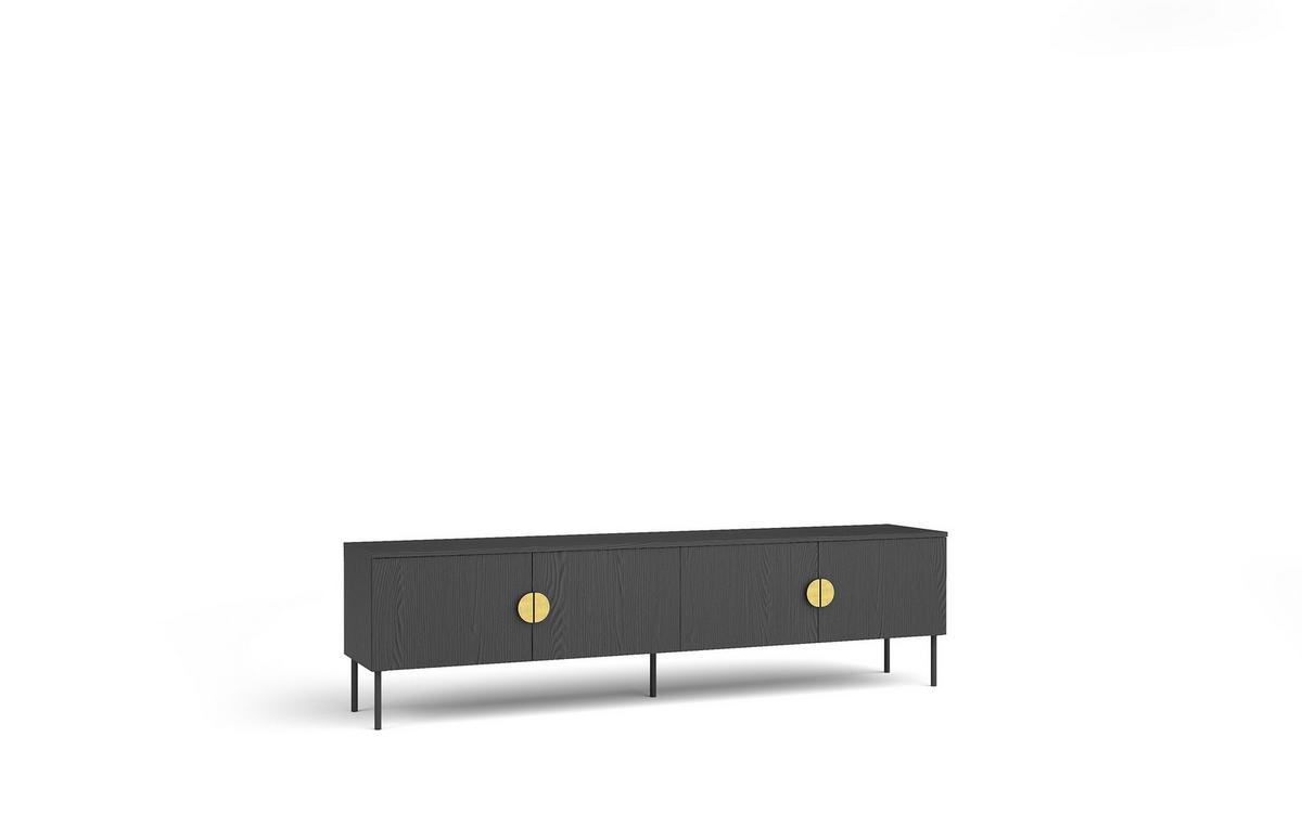 TV-SCHRÄNK Graphitschwarz 200/53,6/40 - Graphitfarben, Holzwerkstoff (200/54/40cm) - RAUMHIRSCH FURNITURE