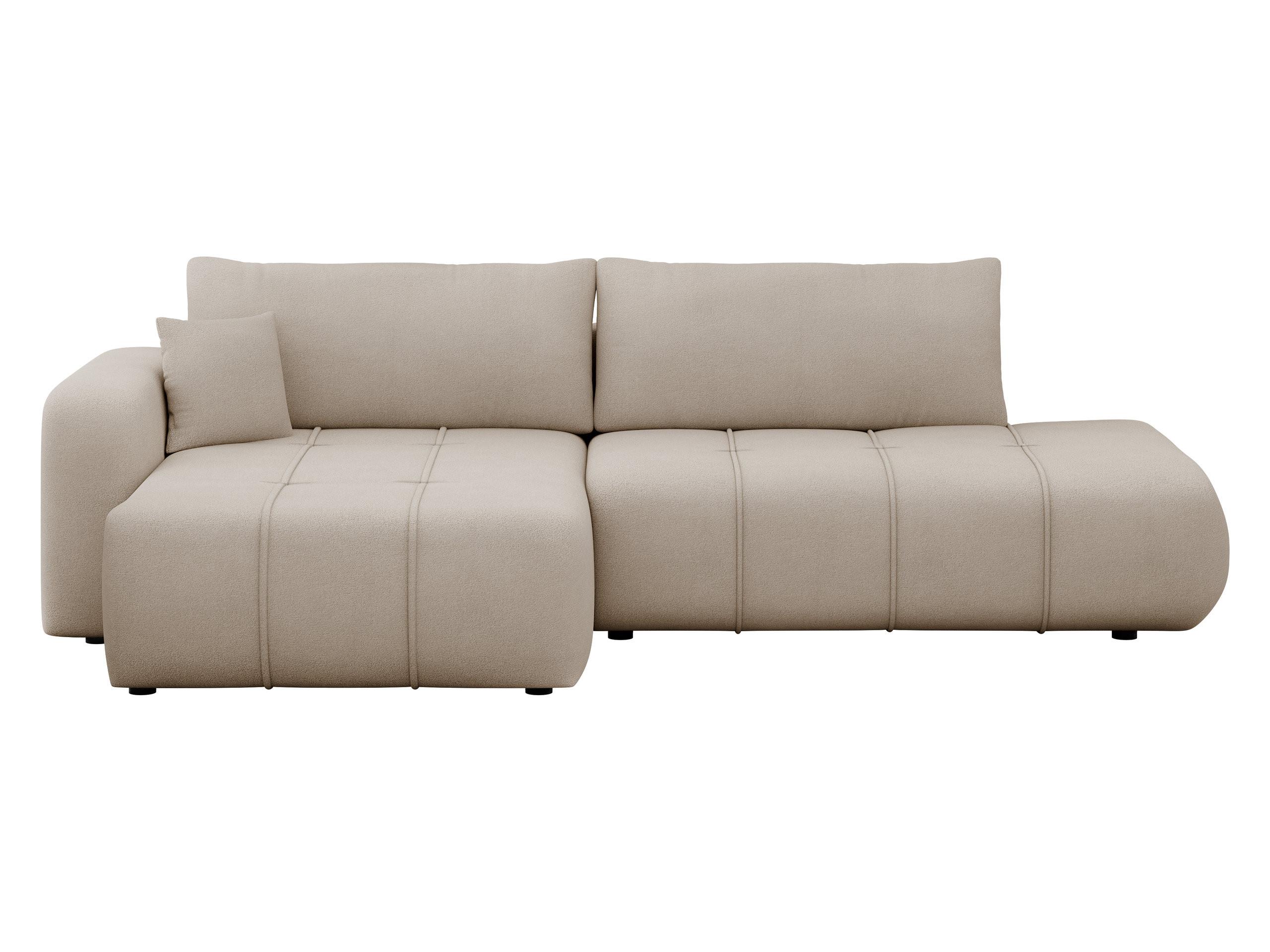 ECKSOFA Furyn O, Seite: Links - Beige/Schwarz, Holzwerkstoff/Kunststoff (262/145cm) - MIRJAN24