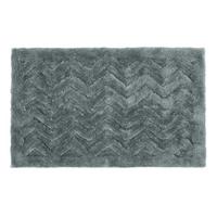 BADEMATTE 50/80 cm Chevron, Hochflor - Grau, Textil (50/80cm) - Homescapes