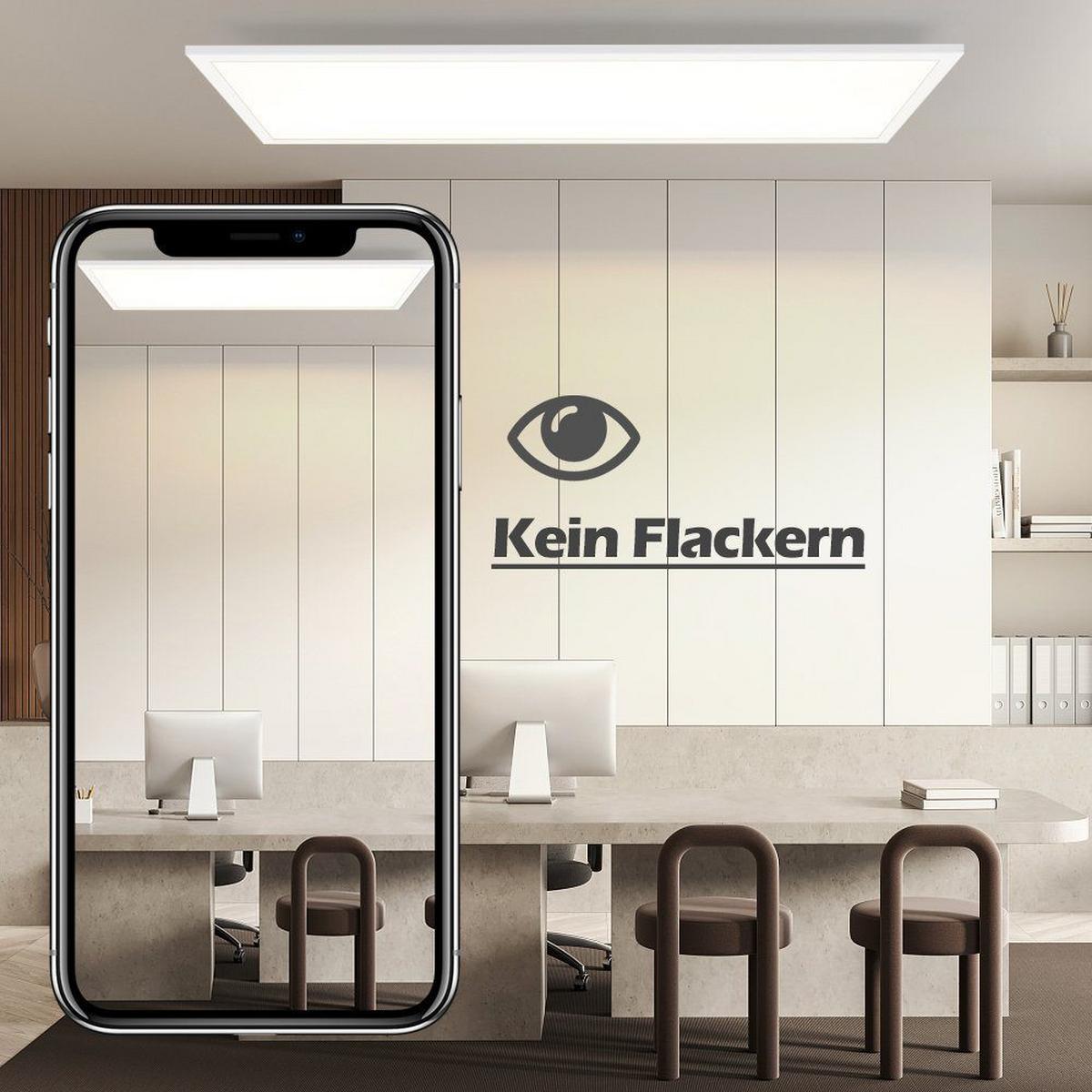 LED-DECKENLEUCHTE Petra 100/25/1 cm - Weiß, Kunststoff (25/100/1cm) - Nettlife