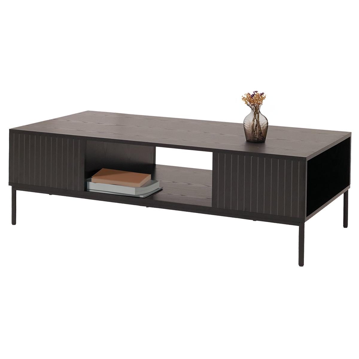 COUCHTISCH rechteck Schwarz - Schwarz, Holz (60/120/39cm) - MCW