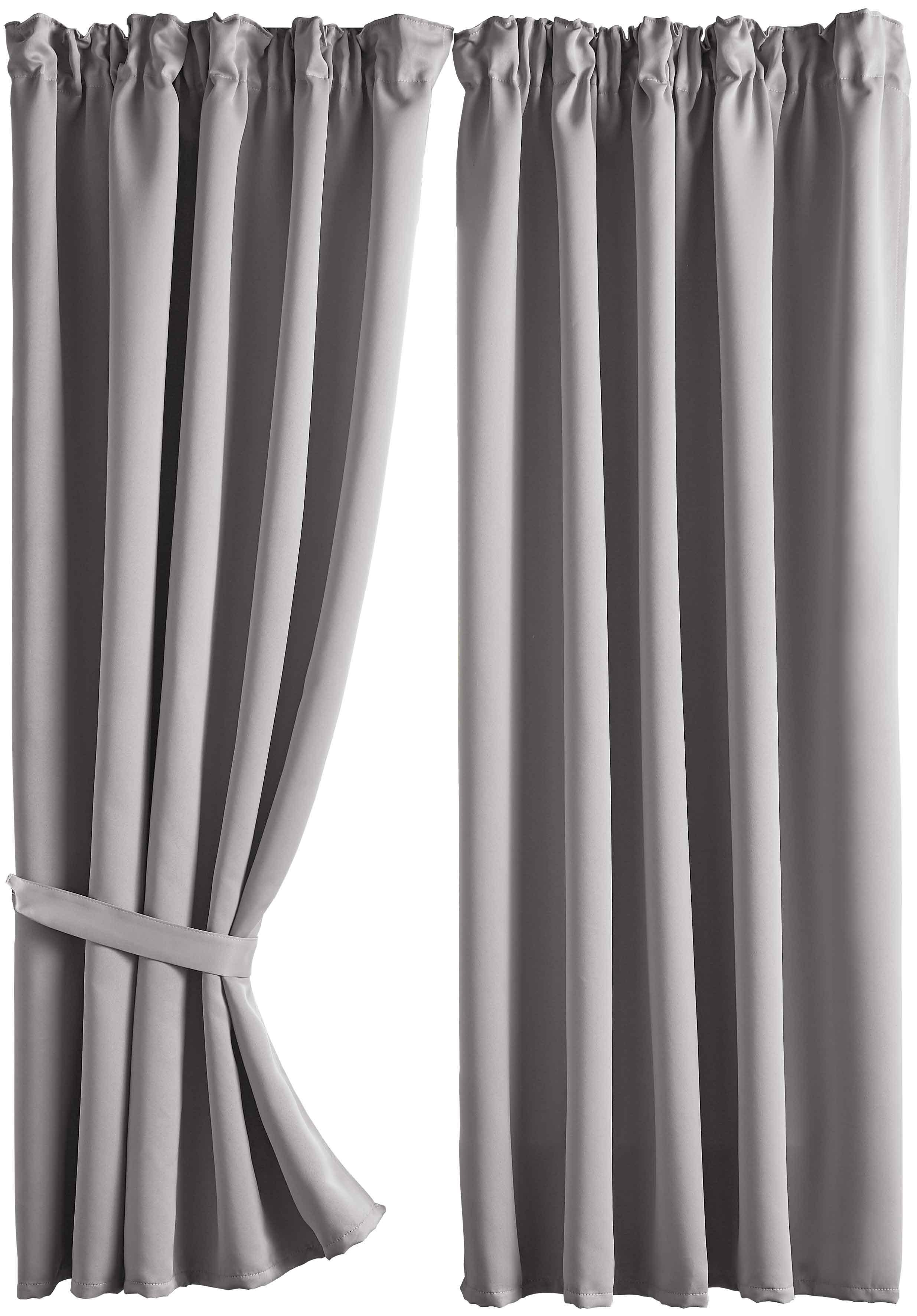 VORHANG 2ER SET NEWYORK HxB 245x140 cm Grau - Grau, Textil (140/245cm) - Gardinenbox