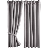 VORHANG 2ER SET NEWYORK HxB 160x140 cm Grau - Grau, Textil (140/160cm) - Gardinenbox