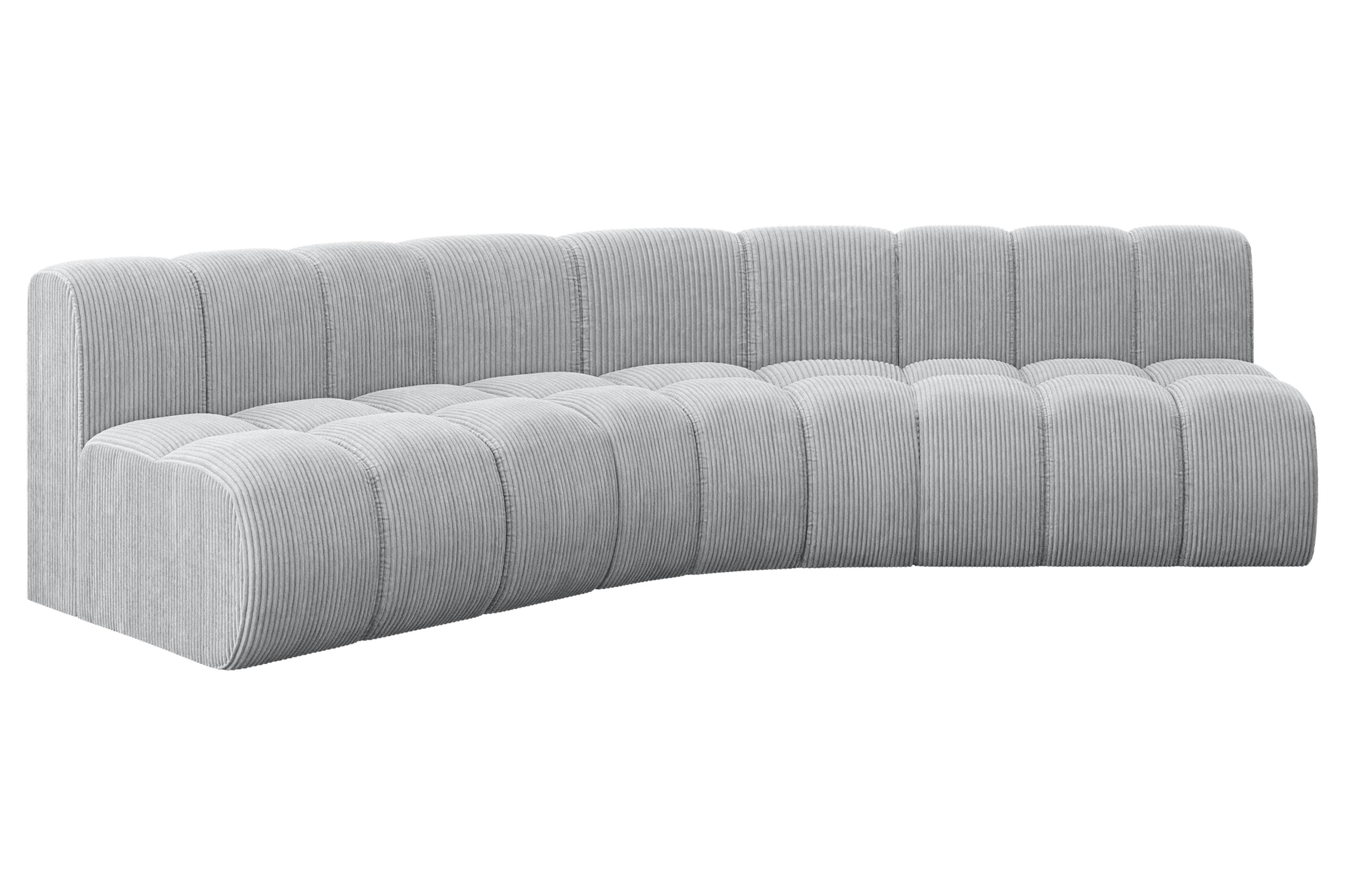 ECKSOFA modulares Sofa Montra-L1 - 290x174x70 cm Grau - Grau, Holzwerkstoff/Textil (290/174cm) - ALTDECOR