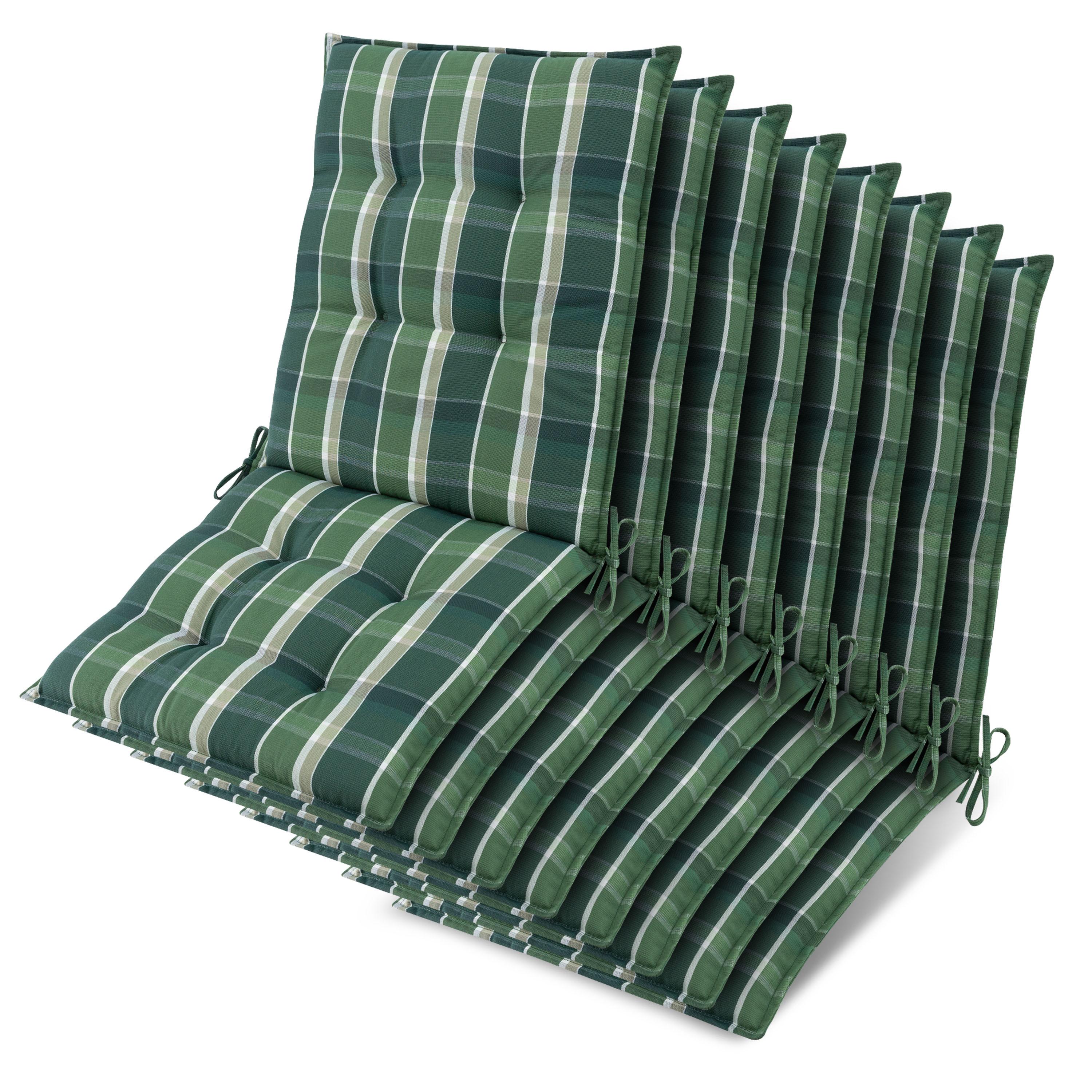 NIEDERLEHNER Sun-NL 105x50x8cm Grün-Kariert (8tlg) - Dunkelgrün, Textil (50/100cm) - Beautissu 