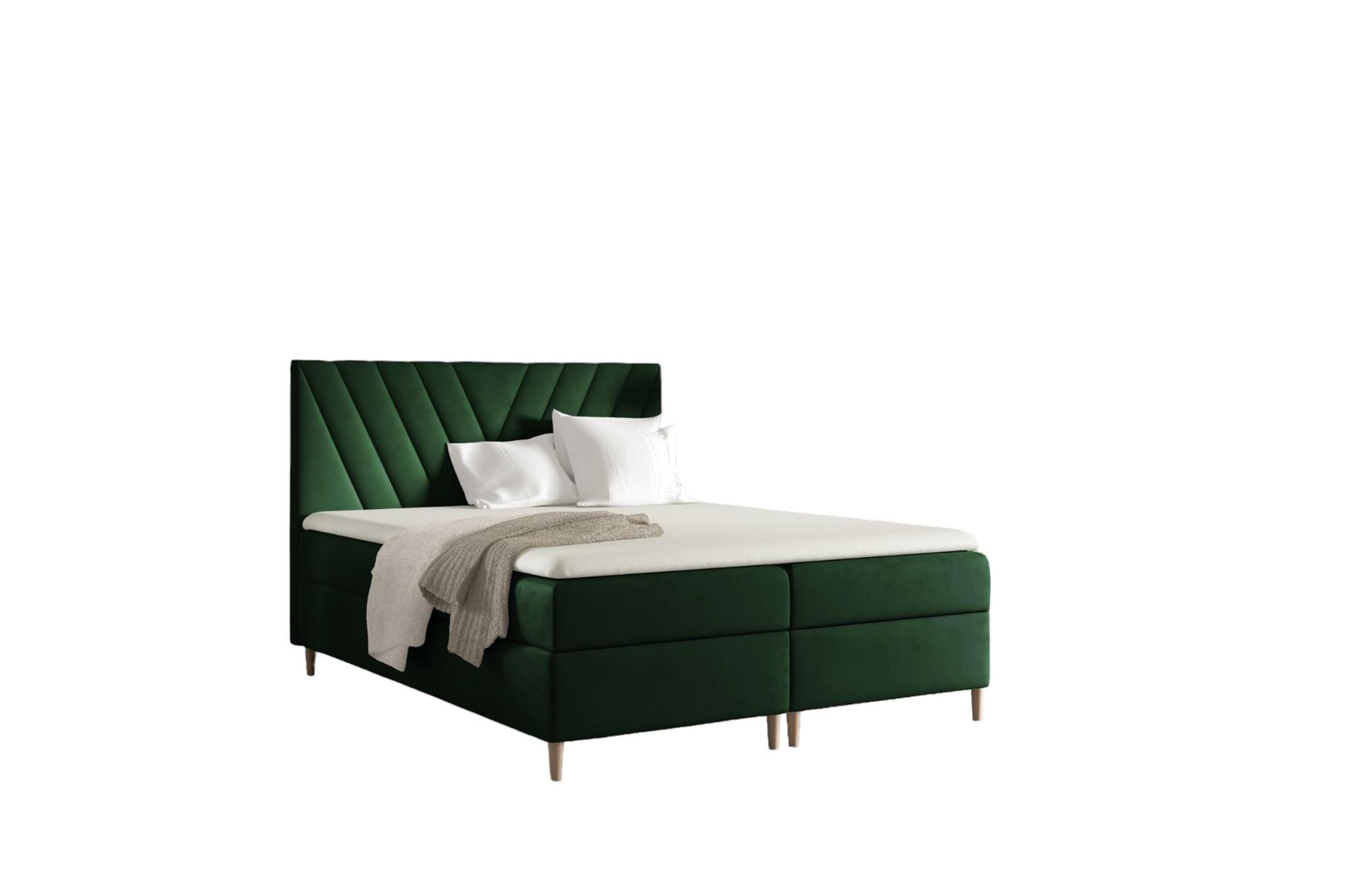 BOXBETT Espen Premium - Grün, Holzwerkstoff/Textil (200/200cm) - Fun Möbel