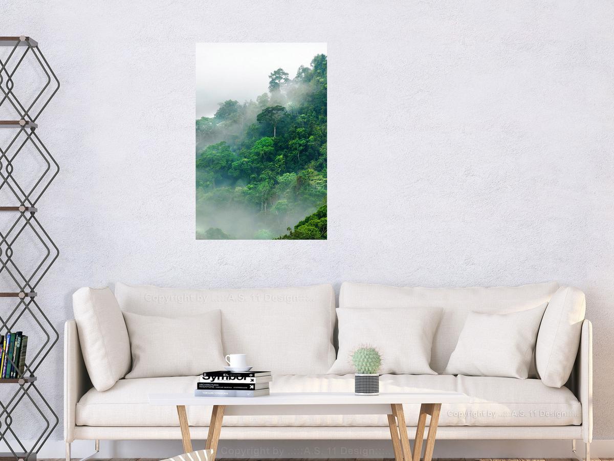 KUNSTDRUCK Grau 80/120 cm - Grau/Grün, Textil (80/120cm) - KUNSTLOFT