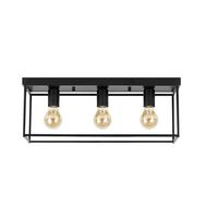 DECKENLEUCHTE Ignaz 60/15/20 cm - Schwarz, Metall (60/15/20cm) - Nettlife