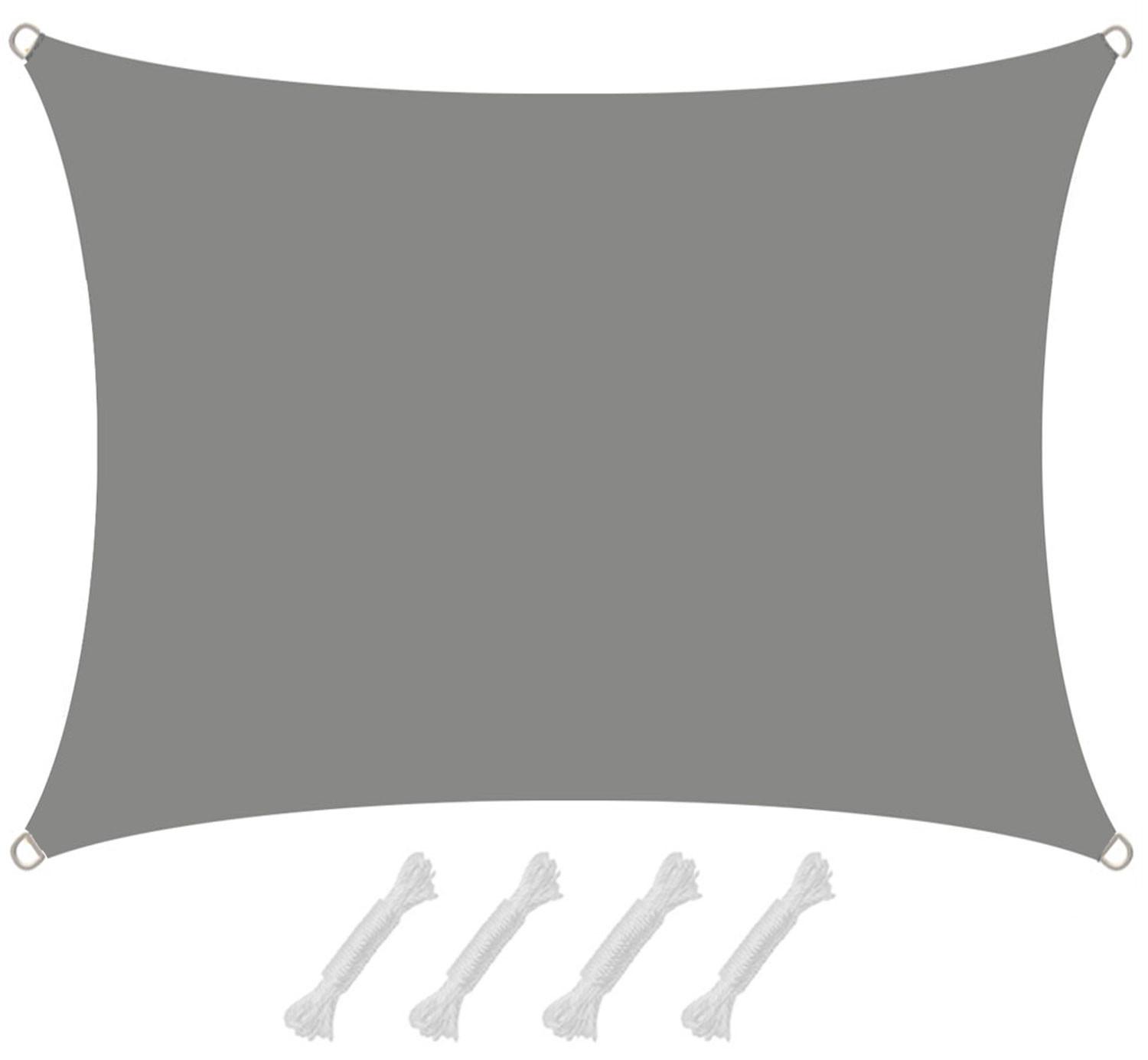 UV-SONNENSEGEL 1,5/2 m, Rechteckig, Wasserdicht, Grau - Grau, Kunststoff (150/200cm) - Amanka