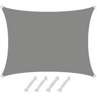 UV-SONNENSEGEL 1,5/2 m, Rechteckig, Wasserdicht, Grau - Grau, Kunststoff (150/200cm) - Amanka