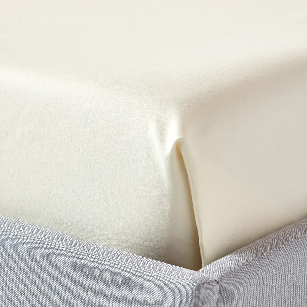 BETTLAKEN ohne Gummizug, Ägyptische Baumwolle, Fadendichte 1000 - Creme, Textil (240/275cm) - Homescapes