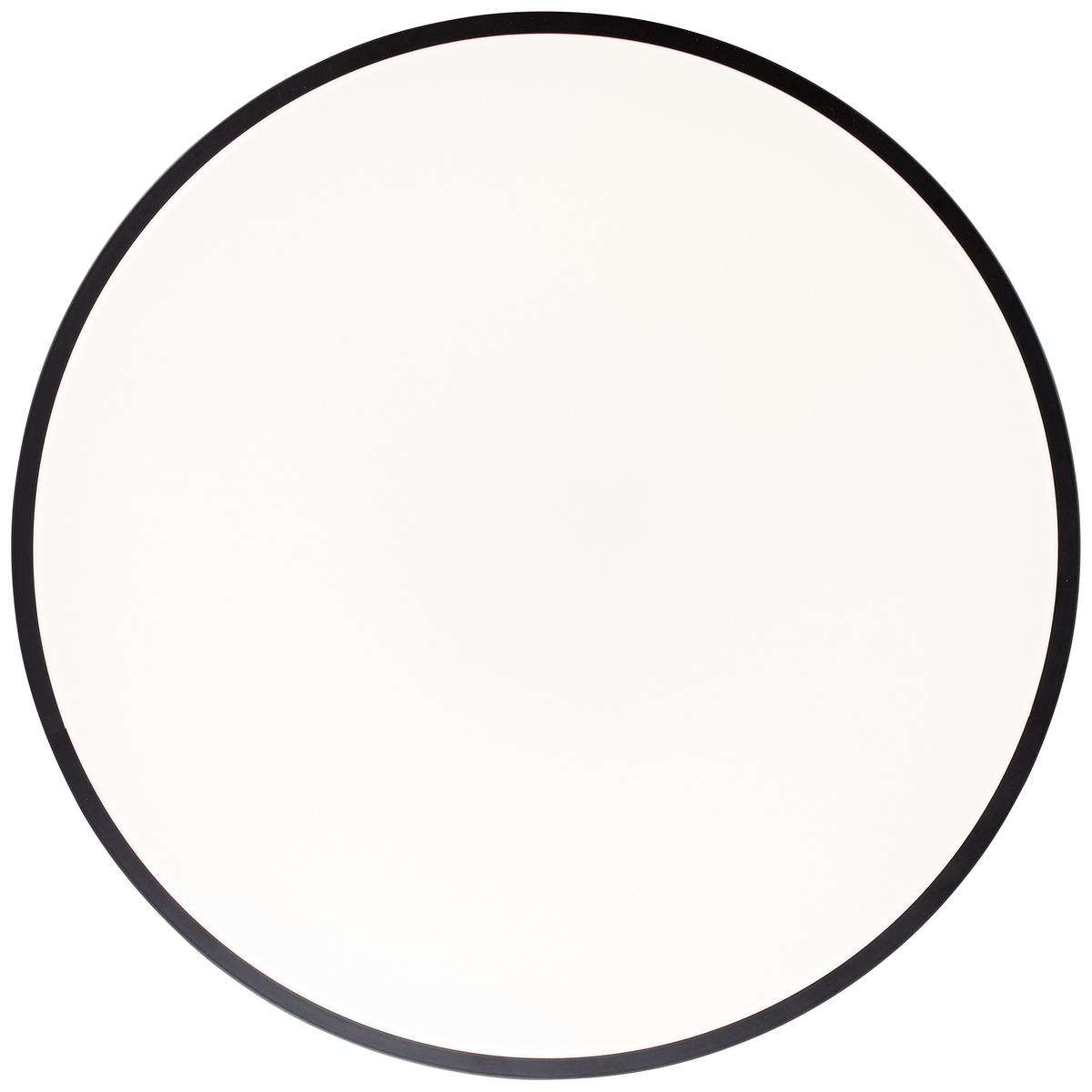 WANDLEUCHTE Slimline Schwarz/Weiß 49/49/8 cm - Multicolor, Metall (49/49/8cm) - Brilliant