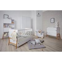 BABYZIMMER 3-teilig Weiß - Weiß, Holzwerkstoff (161/90/75cm) - Petits-meubles