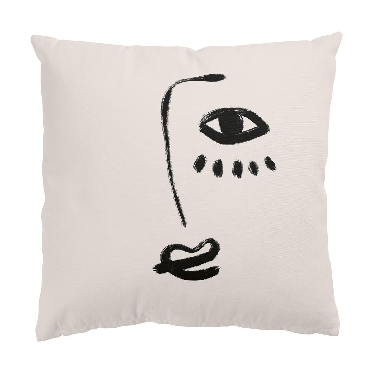 DEKOKISSEN 2er-Set Alina Buffiere Illustration - Ich seh dich Brüste Duo 50/50 cm - Beige, Textil (50/50cm) - Bilderwelten