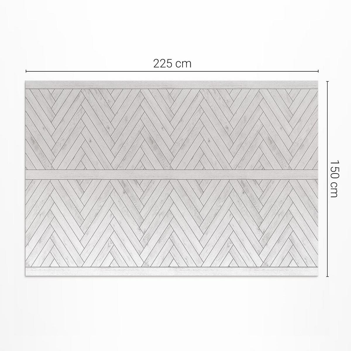 TEPPICH 150x225 cm Fischgrät Parkettoptik Hell - Schieferfarben, Kunststoff (150/225cm) - Wallfluent