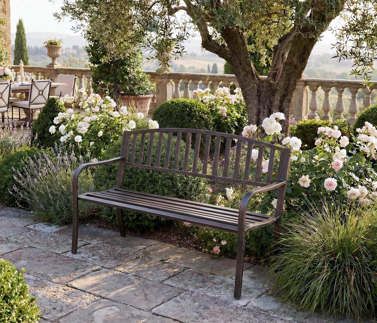 GARTENBANK Bronze - Bronzefarben, Metall (128/87/58cm) - MCW
