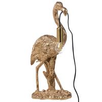 TISCHLAMPE Flamingo Gold Vice - Messingfarben/Goldfarben, Kunststoff (12/20/47cm) - Beliani