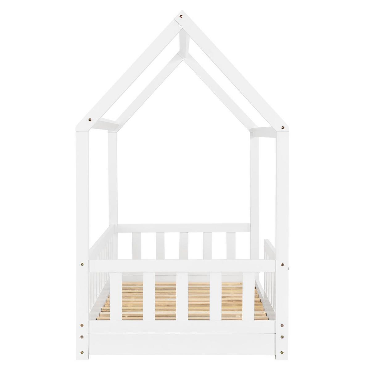 KINDERBETT Marli weiß 90x200 cm - Weiß, Holz (90/200cm) - Juskys