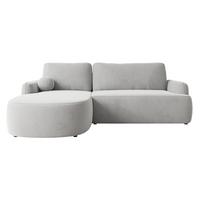 ECKSOFA Loridu Premium, Seite: Links - Silberfarben/Schwarz, Holz/Kunststoff (250/174cm) - MIRJAN24