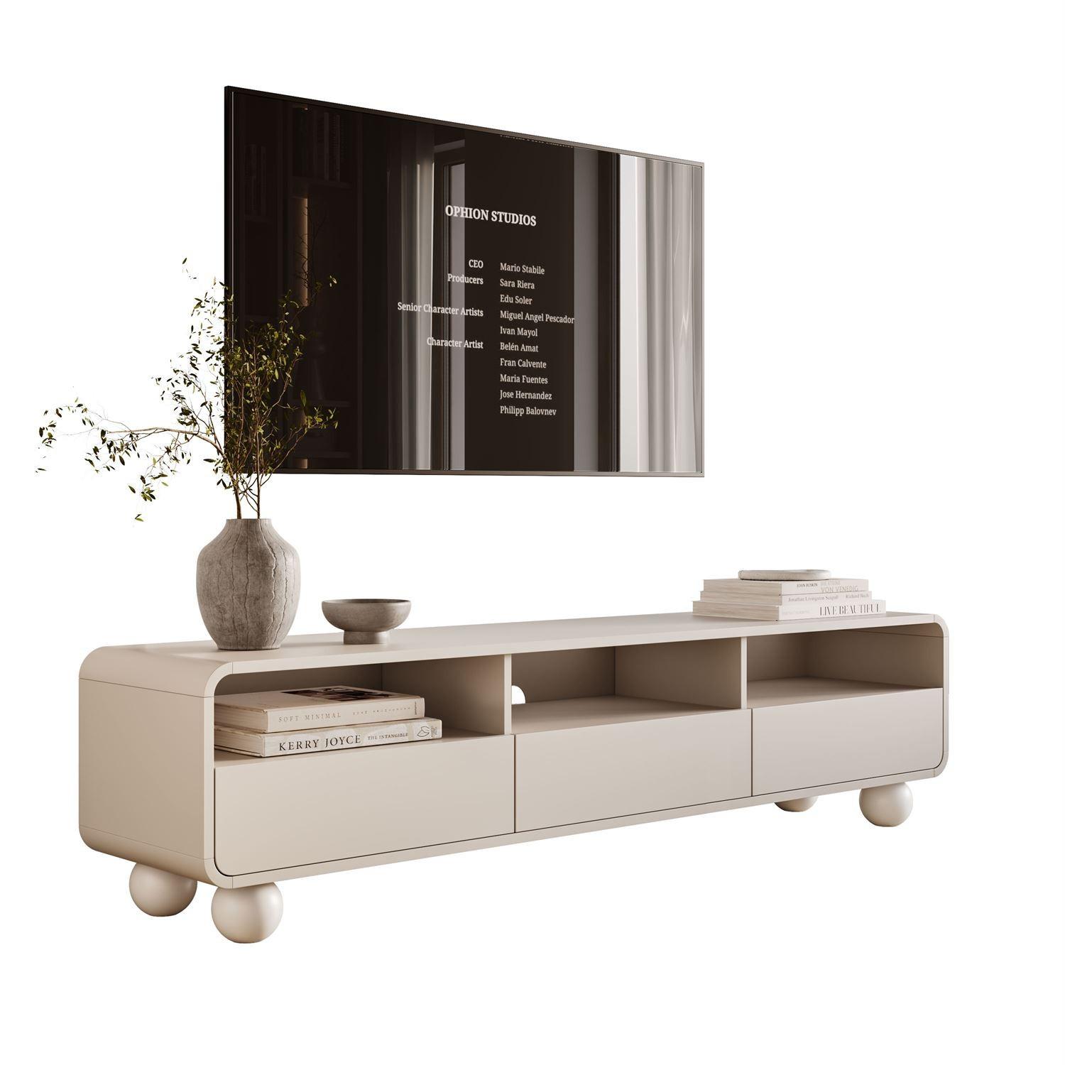 TV-SCHRANK OLIVIO 180 cm mit Schubladen - Kaschmir, Holzwerkstoff (180/44/39cm) - Lookway