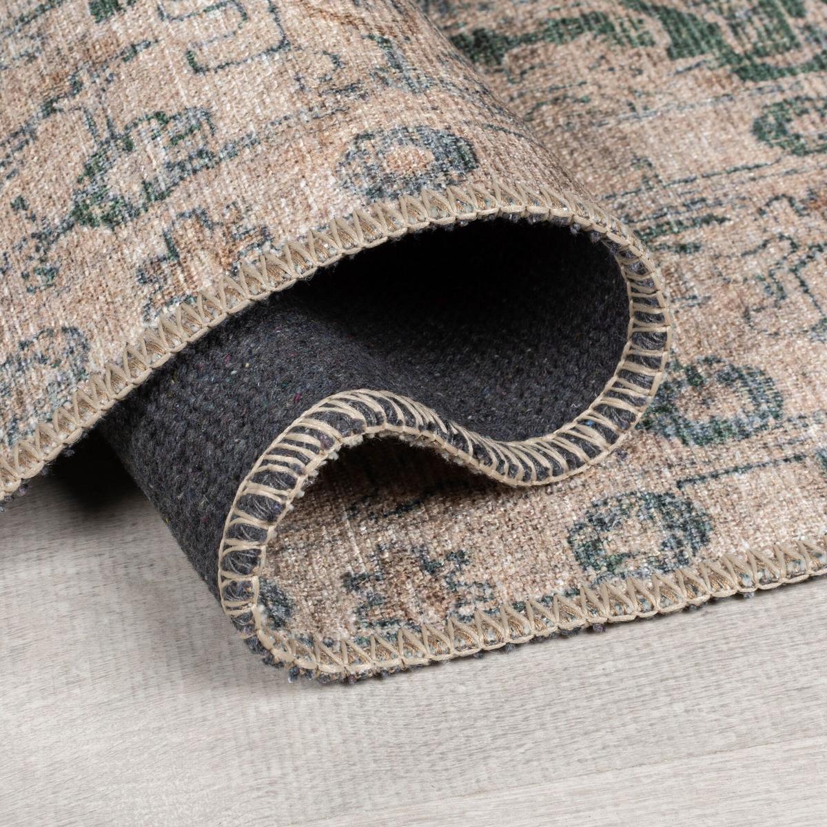TEPPICH Waschbar HURST, orientalisch, Grün, 115 x 170 cm - Grün, Textil (170/115cm) - KADIMA DESIGN