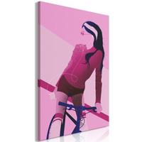 KUNSTDRUCK Rosa 40/60 cm - Pink/Schwarz, Textil (40/60cm) - KUNSTLOFT