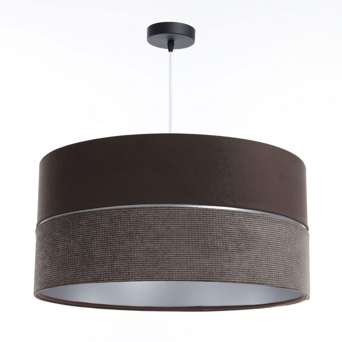 HÄNGELEUCHTE Silber 50/25 cm - Silberfarben/Braun, Kunststoff (50/0.8/25cm) - ONZENO