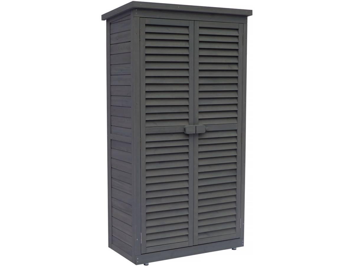 GARTENSCHRANK - GARTENTRUHE space Anthrazit - Grau, Holz (46/160/87cm) - Habitat Garten
