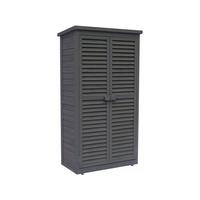 GARTENSCHRANK - GARTENTRUHE space Anthrazit - Grau, Holz (46/160/87cm) - Habitat Garten