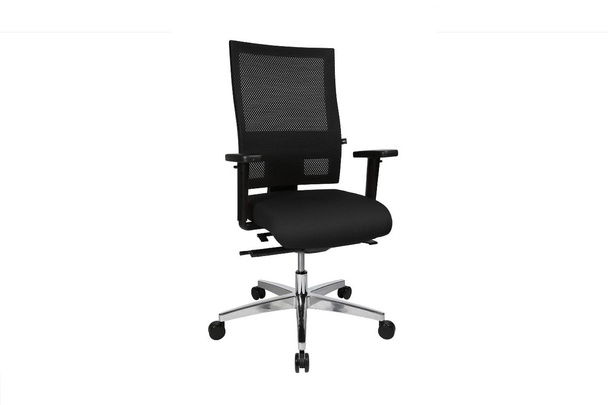 BÜROSTUHL TOBI Schwarz Kunststoff Höhenverstellbar - Silberfarben/Schwarz, Kunststoff/Metall (70/101/70cm) - KAWOLA