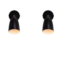 WANDLEUCHTE Filament 20/10/10 cm - Schwarz, Metall (10/10/20cm) - ZMH