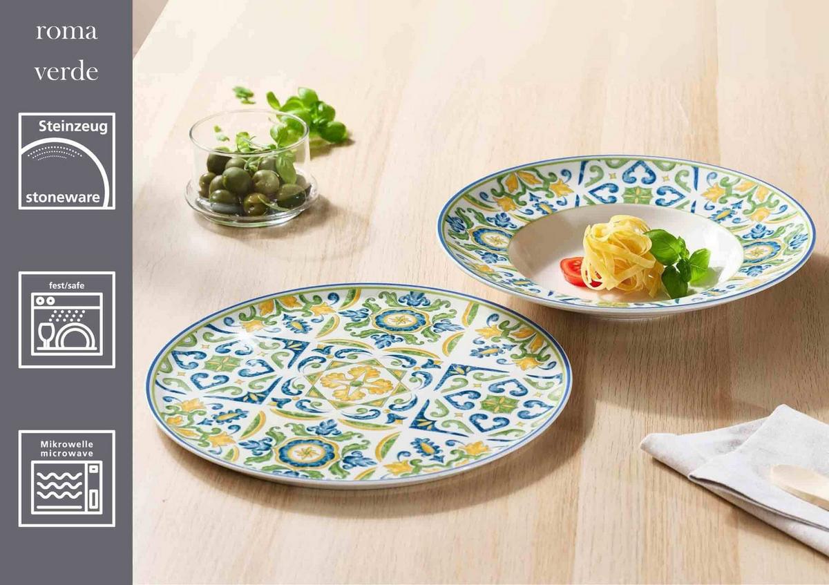PASTATELLER Roma Verde grün ø 30,5 cm 12er Set - Grün, Keramik (30.5cm) - Ritzenhoff Breker
