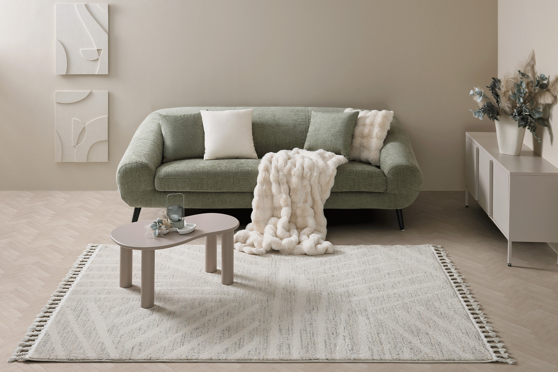 Moderne Bodenakzente bei mömax