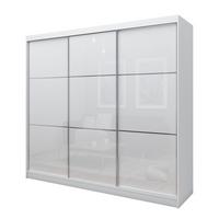 SCHWEBETÜRENSCHRANK VITALE 240/216/61 cm 3-türig Weiß - Weiß, Holzwerkstoff (240/216/61cm) - MASSENO