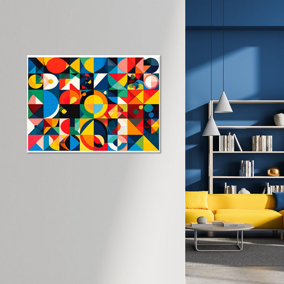 LEINWANDBILD Bunte Abstraktion 100x70cm - Multicolor, Textil (100/70cm) - Feeby