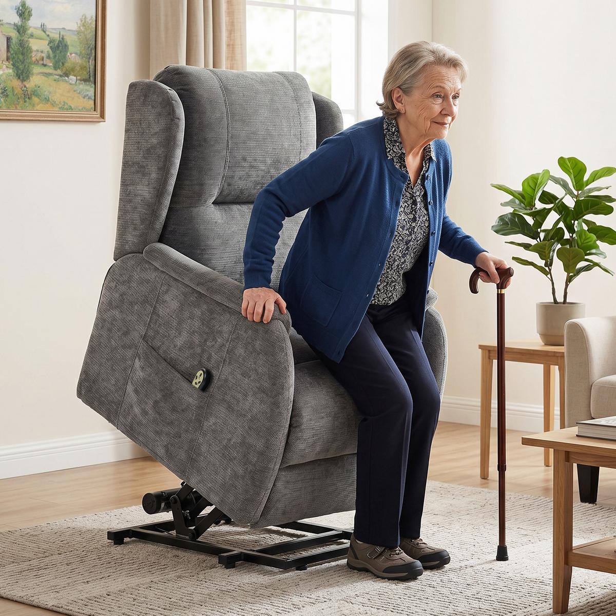 RELAXSESSEL Polyester Dunkelgrau - Dunkelgrau/Schwarz, Holz/Textil (76/103/89cm) - HOMCOM