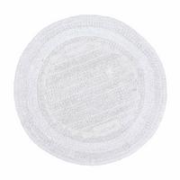BADEMATTE 80 cm rund, 100% Baumwolle, wendbar - Weiß, Textil (80/80cm) - Homescapes