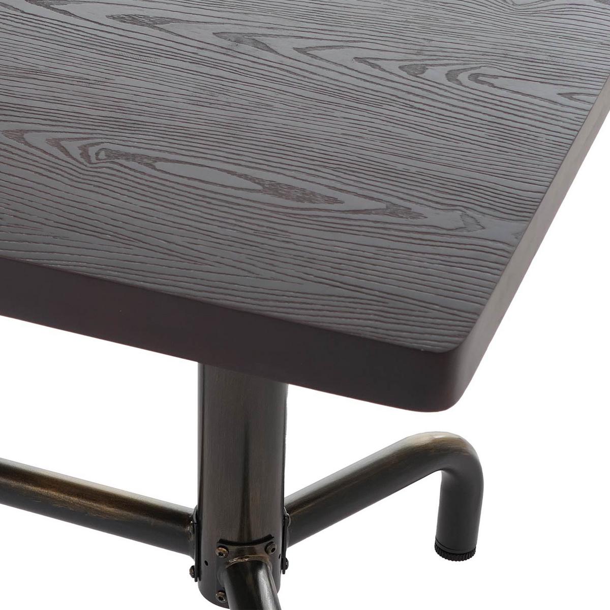 ESSZIMMERTISCH eckig Braun, Bronze - Braun/Bronzefarben, Holz (80/140/74cm) - MCW