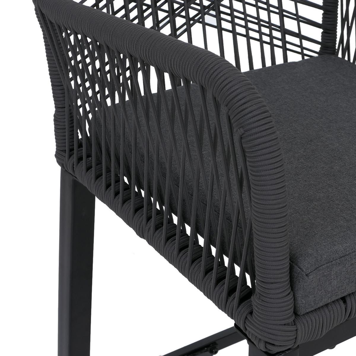 SET BARTISCH + BARHOCKER eckig Grau 3er Set-Set - Grau, Metall (65/130/105cm) - MCW