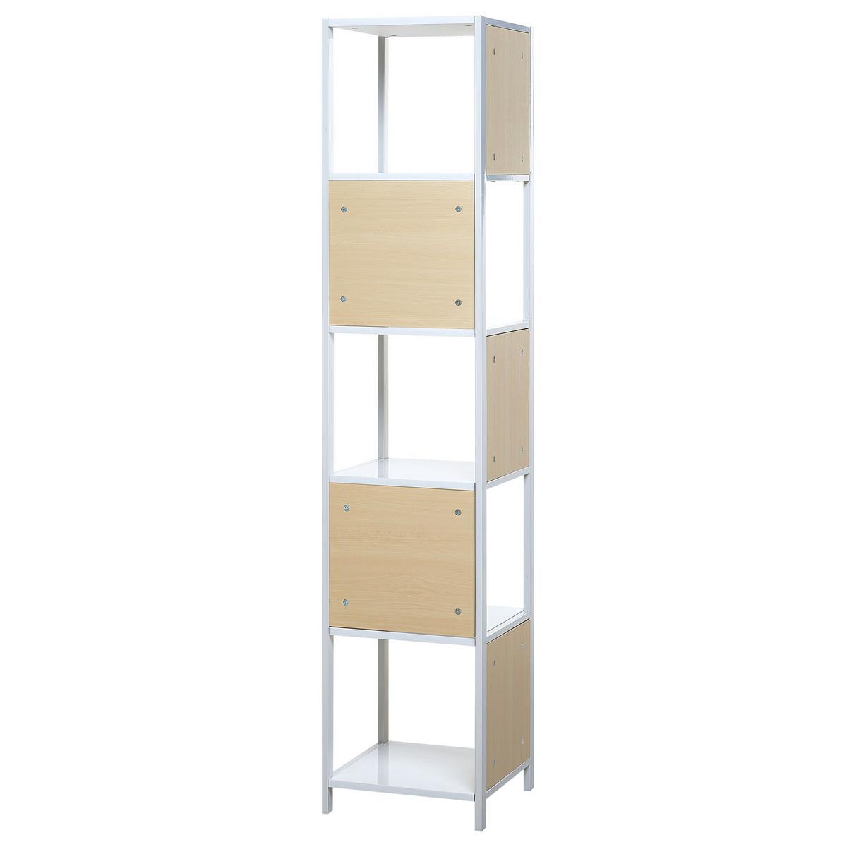 BÜCHERREGAL 5 Fächer Bogota - Hellbraun, Holzwerkstoff (35/165/35cm) - Beliani