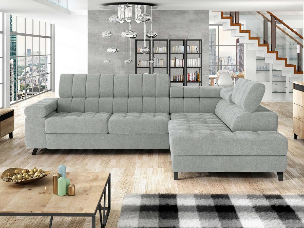 ECKSOFA Nord, Seite: Rechts - Graphitfarben/Schwarz, Holz/Textil (264/203cm) - MIRJAN24