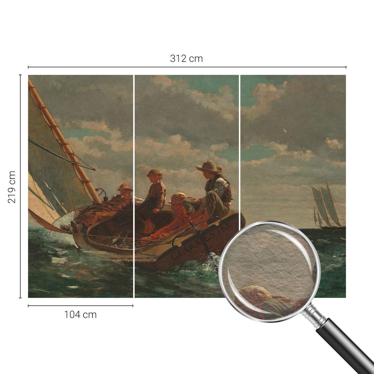 FOTOTAPETE 312x219 cm - Seeexpedition - Blau, Textil (312/219cm) - Wallfluent