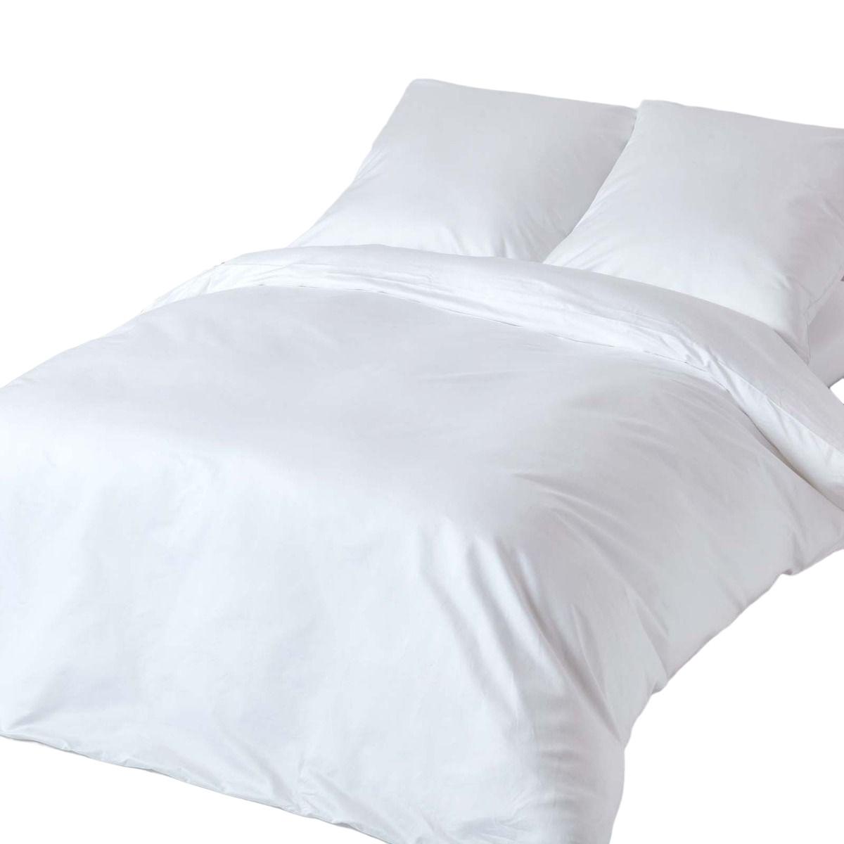 BETTWÄSCHE Premium, Ägyptische Baumwolle, Fadendichte 1000 - Weiß, Textil (155/220cm) - Homescapes