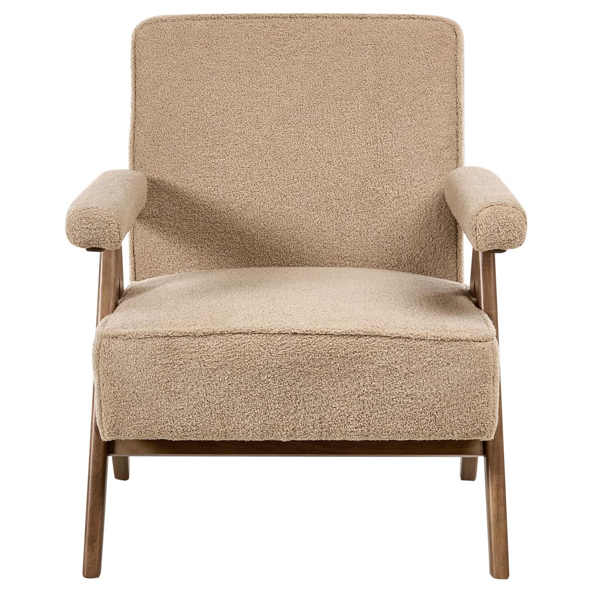 SESSEL Beige Evje - Sandfarben/Braun, Textil (70/81/72cm) - Beliani