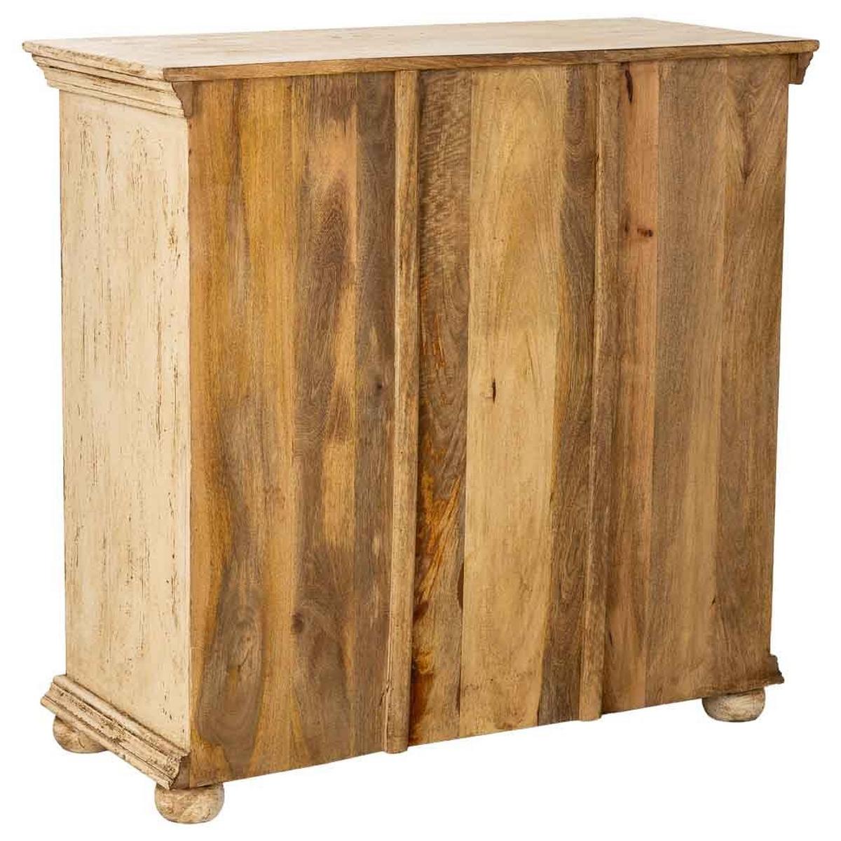 KOMMODE aus Holz, weiß, 100x43x95cm - Beige, Holz (100/95/43cm) - Wanderlust